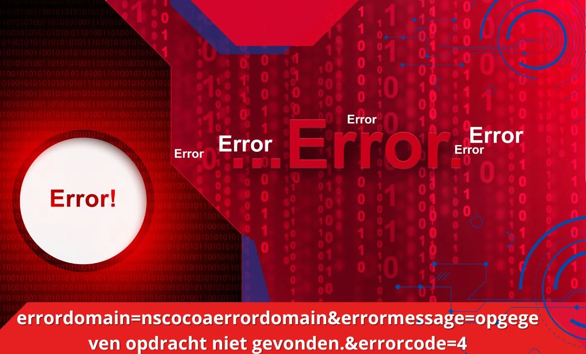 Errordomain=NscocoaErrorDomain&Errormessage=opgegeven opdracht niet gevonden.&errorcode=4